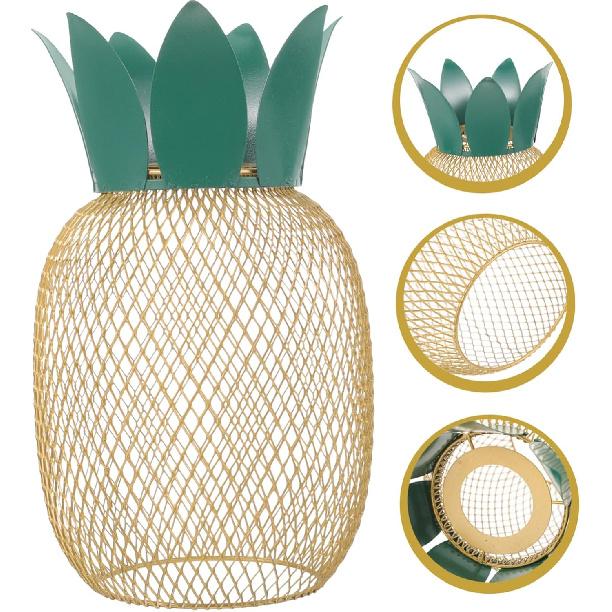 Pineapple Lamps Decorative Mesh Ceiling Light Shade Hollow-out Carved Lampshade for Home Hotel Restaurant