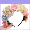 Childrens Hairband Artificial Rose Flower Hair Accessory For Girls Summer 2024