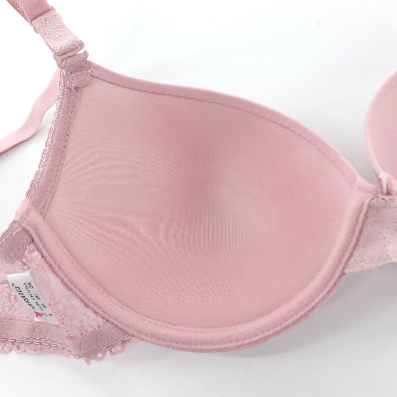 Rosa nahtloser Damen-BH, ungepolsterte Bügel-Unterwäsche, einfarbig, 70B, 75B, 80B, Körbchengröße, Dessous für Mädchen