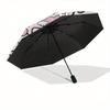 Hello Kitty,Pink Automatic Folding Umbrella-Simple 8-Rib Design, Bright Cartoon Pattern, Durable Iron Frame, Suitable For Travel, Outdoor, B