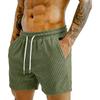 Men's Corduroy Casual Shorts with Elastic Waistband - Comfortable Outdoor Sports Bottom for Summer