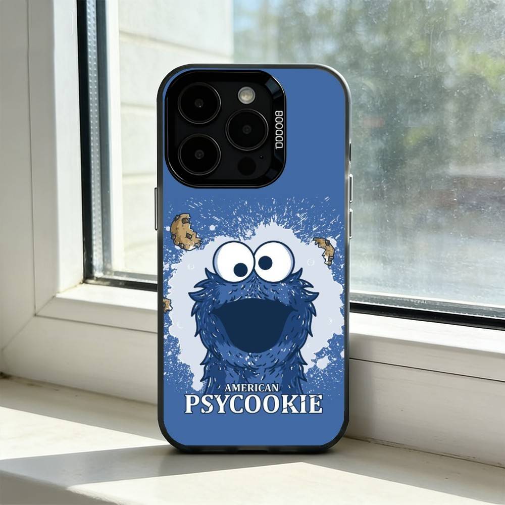 

Cookie Monster Funny Phone Case For iPhone 17,16,15,14,13,12,11 Plus,Pro Max,XS,Colorful Silver Black Cover iPhone12PROMAX