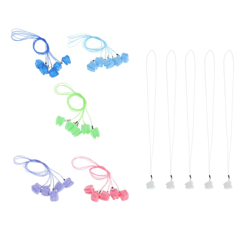 Kids Tooth Box Plastic Tooth Savers Necklace Keepsake Pendant for Children Lost Teeth Storage