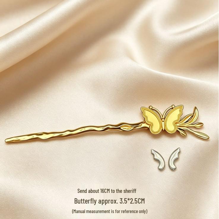 Song Brocade Butterfly Knot Jewelry DIY Spring Clip Accessories Double Hairpin Set of 5