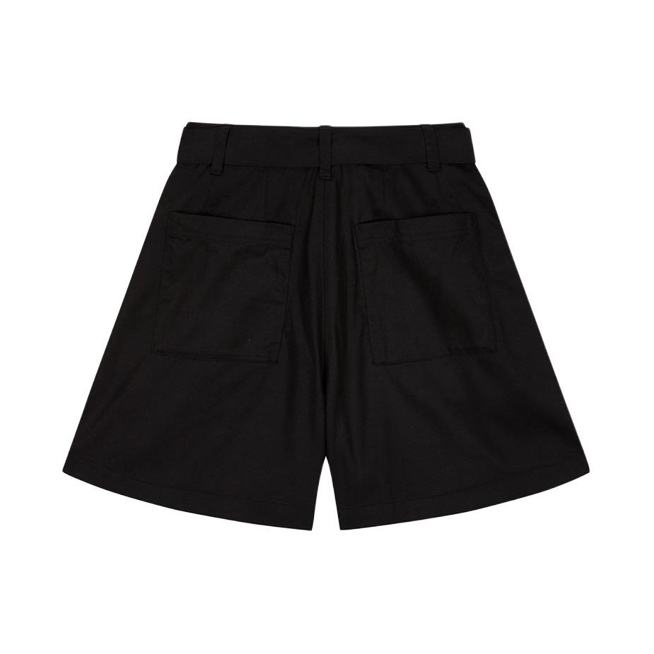 Calvin Klein Solid Pleated A-Line Casual Shorts Women Shorts Black J223327-BEH