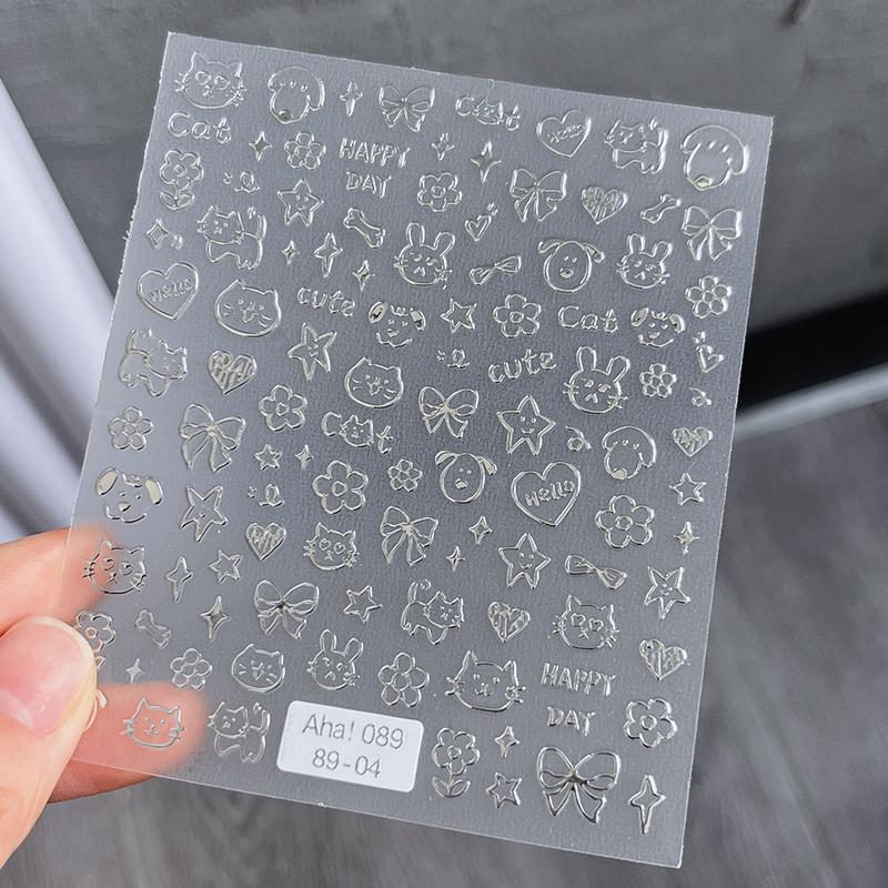 

3D Мультяшный Рельеф Граффити Наклейка для Ногтей Маленький Узор Декоративная Наклейка Наклейки для Нейл-арта Инструмент для Маникюра Шармы для Маникюра Декаль as the picture