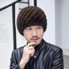 Winter Men Outdoor Keep Warm Genuine Mink Fur Hat Natural Knitted Mink Fur Hats Male Elasticity Thick Real Mink Fur Caps