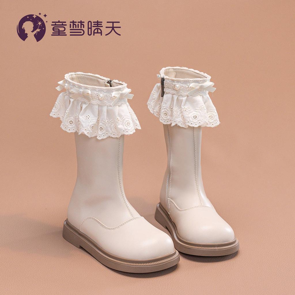 Children's Dream Sunny Day Girls Boots Spring and Autumn Princess Style Children's Martin Boots Boots Boots Black Girls Boots Autumn