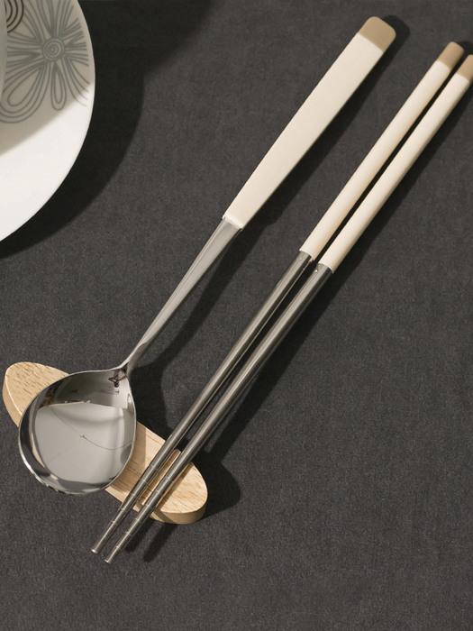 FLAITO Domestic Stainless Steel Daily Two-Tone Spoon Set gray