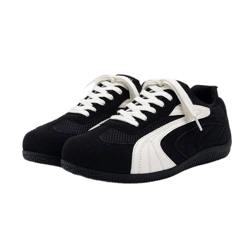2025 autumn new color matching fashion breathable casual board shoes retro lightweight German training trend versatile lace-up men's shoes