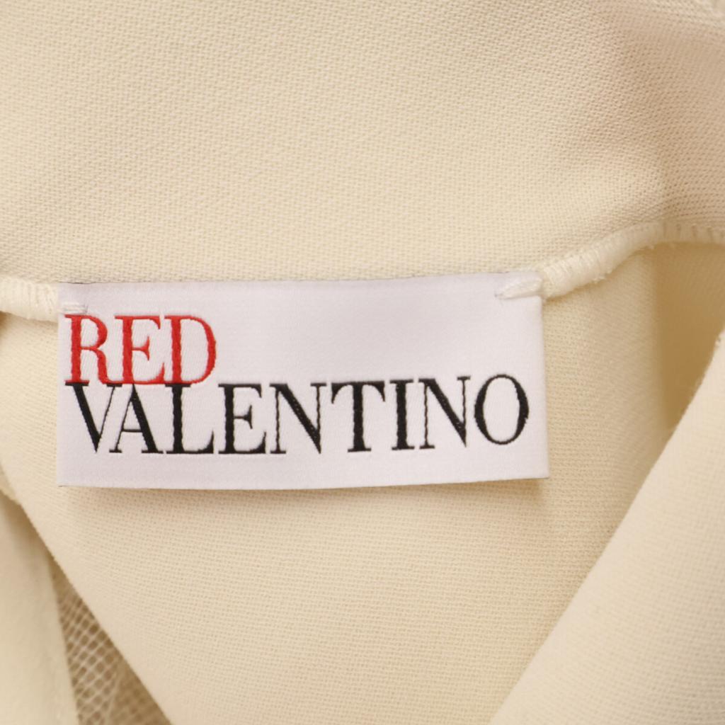 RED VALENTINO XR3VAD806AH Beige Lace Collared Dress dress 40 beigeUsed