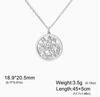 Collier pendentif double face en acier inoxydable Saint Benoît et Nœud de Sorcière