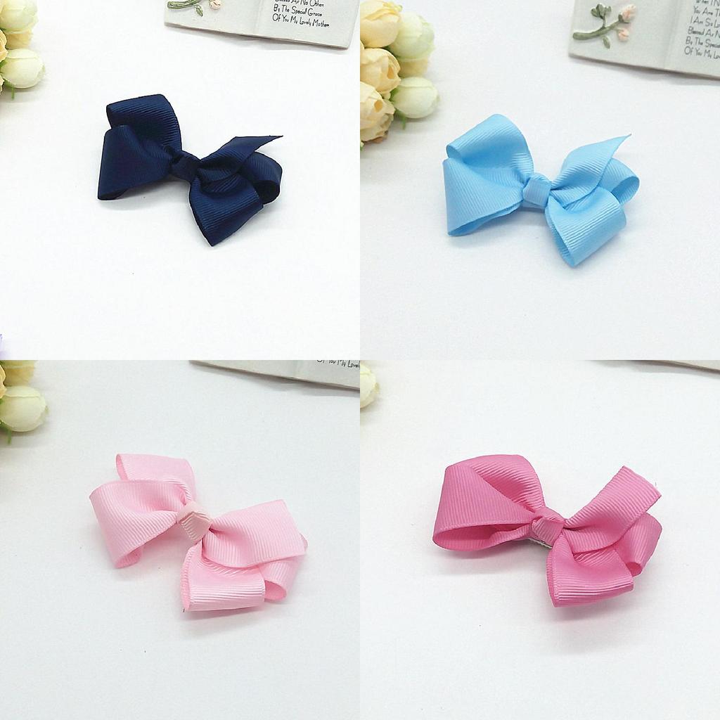 Barrettes à cheveux pour enfants faites à la main avec ruban rose et papillon, couvre-chef pour bébés filles