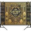 Gatsby Style Photography Background Fabric of the 1920s - Golden Art Deco Style, Polyester Material