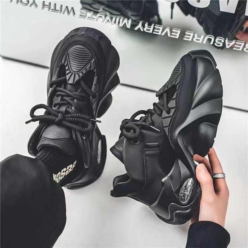 Neue Herrenschuhe mit Rabatt Frühling und Herbst Dicke Sohle Stoßdämpfende Lauf-Sneaker Klassische Freizeitschuhe Sneaker