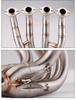 ZX6R 636 Motorcycle Titanium Exhaust Front Section (09-21 Models)