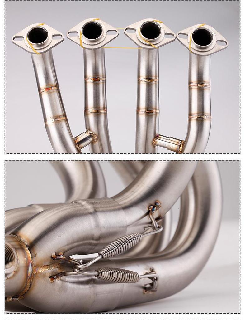 ZX6R 636 Motorcycle Titanium Exhaust Front Section (09-21 Models)