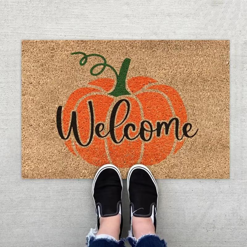 Halloween Welcome Carpet Entry Door Mat Courtyard Entrance Decorative Item Festival Atmosphere Decoration