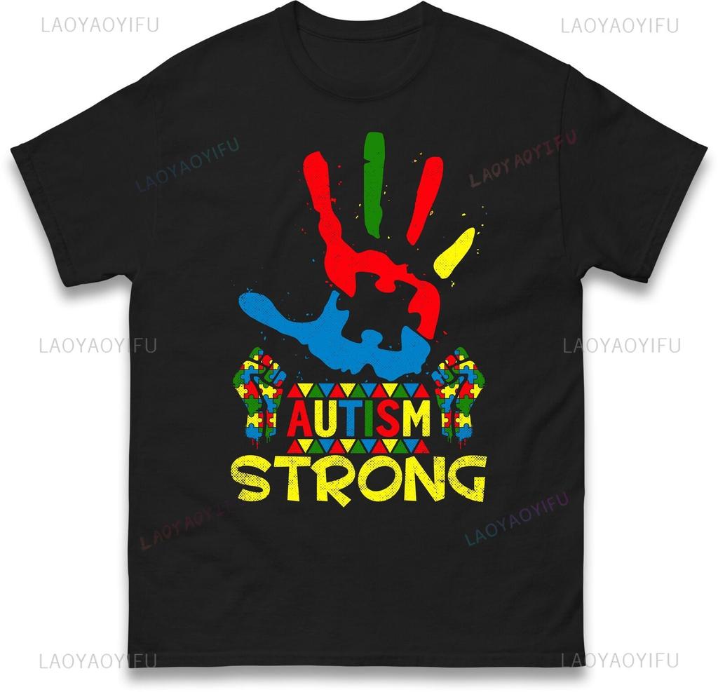 Strong Autism Awareness T Shirt Autism Awareness Support Gift The Most Popular in 2025 Advocates Man Woman Cotton Shortsleev