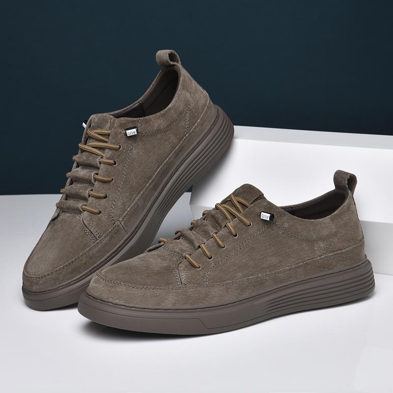 Fashion Men Outdoor Casual Shoes Cow Leather Soft Men Sneakers New Arrival Man Walking Footwear Suede Leather Business Formal Shoes