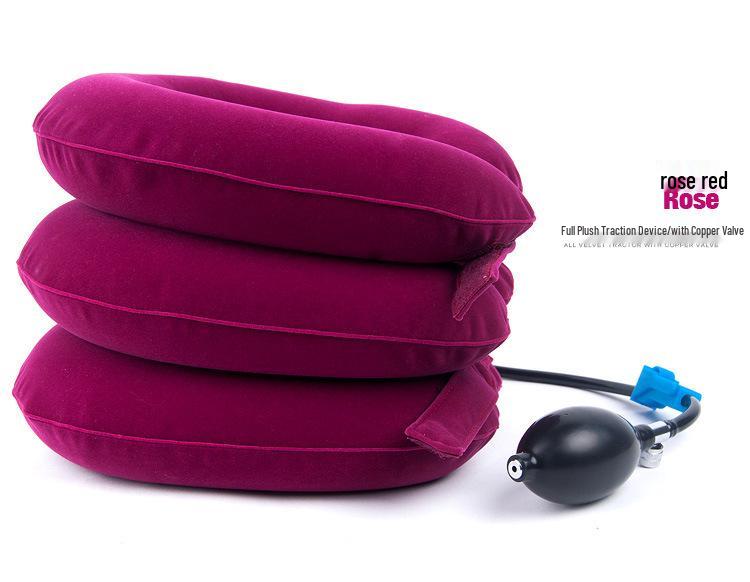 Cervical Traction Device & Inflatable Neck Support Pillow for Spine Alignment