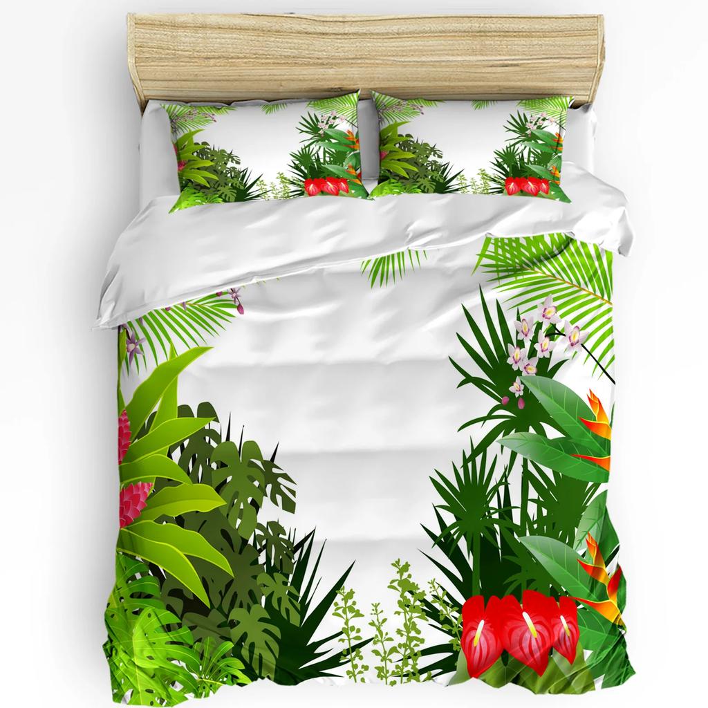 Jungle Forest Cartoon Animal Lion Elephant 3pcs Bedding Set For Double Bed Home Textile Duvet Cover Quilt Cover Pillowcase