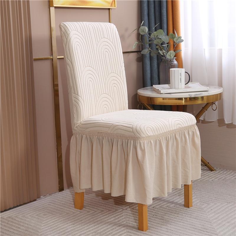 1/4 Stück Verdickter Jacquard Elastischer Stuhlbezug für Haushalt Universell All-inclusive Elastischer Einteiliger Esszimmerstuhlbezug