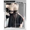 Sexy Sexy Lingerie Sexy Perspective Mesh Lace Pajamas Passion Temptation Hollow Free Open Uniform Nightgown