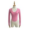 Spicy Girl Sweetheart Neck Slimming Long Sleeve Fitness Top for Women - Spring/Summer Collection
