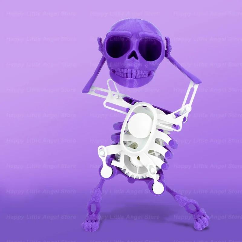 3D Skeleton Man Dancing Dancing Skull Ornament Dancing Character Scary Skeleton Novelty Toys Tabletop Kids Adults Gifts