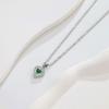Multi-Color Love Diamond Necklace Women'S Suit Light Luxury Temperament Simple Versatile Collarbone Chain Pendant Jewelry