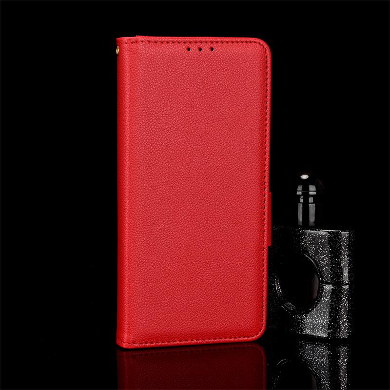 TCL 40R Lychee Pattern Leather Flip Wallet Case with Stand & Card Holder