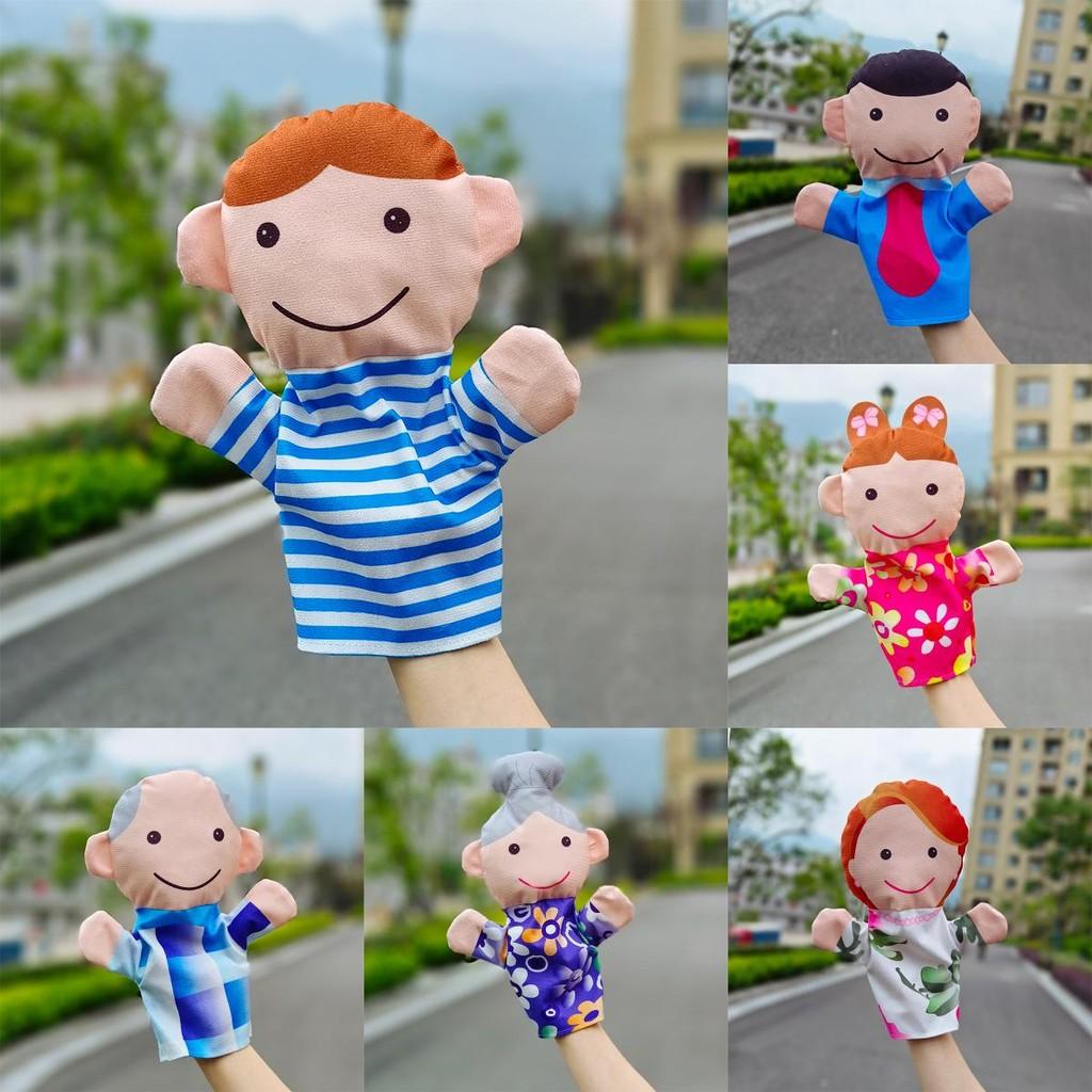 Family Plush Members Glove Puppet With Short Plush Preschool Entertainment Doll
