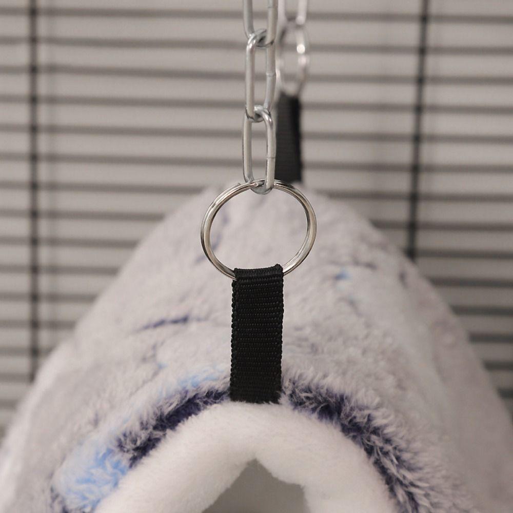 Thickened Hamster Plush Hammock Semi-enclosed Hamster Hanging Nest Parrot House  for Pet Cage