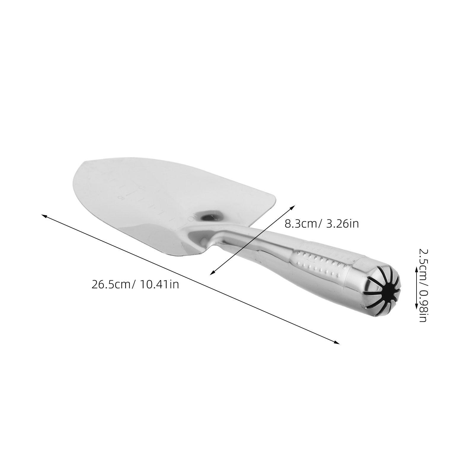 

Small Stainless Steel Garden Shovel Portable Hand Shovel Planting Digging Weeding Tool For Outdoor Flower Gardening And Home срібний