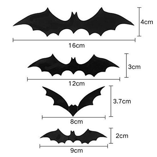 CCINEE Halloween Bat Sticker 36-Piece Set Wall Window (Bat)