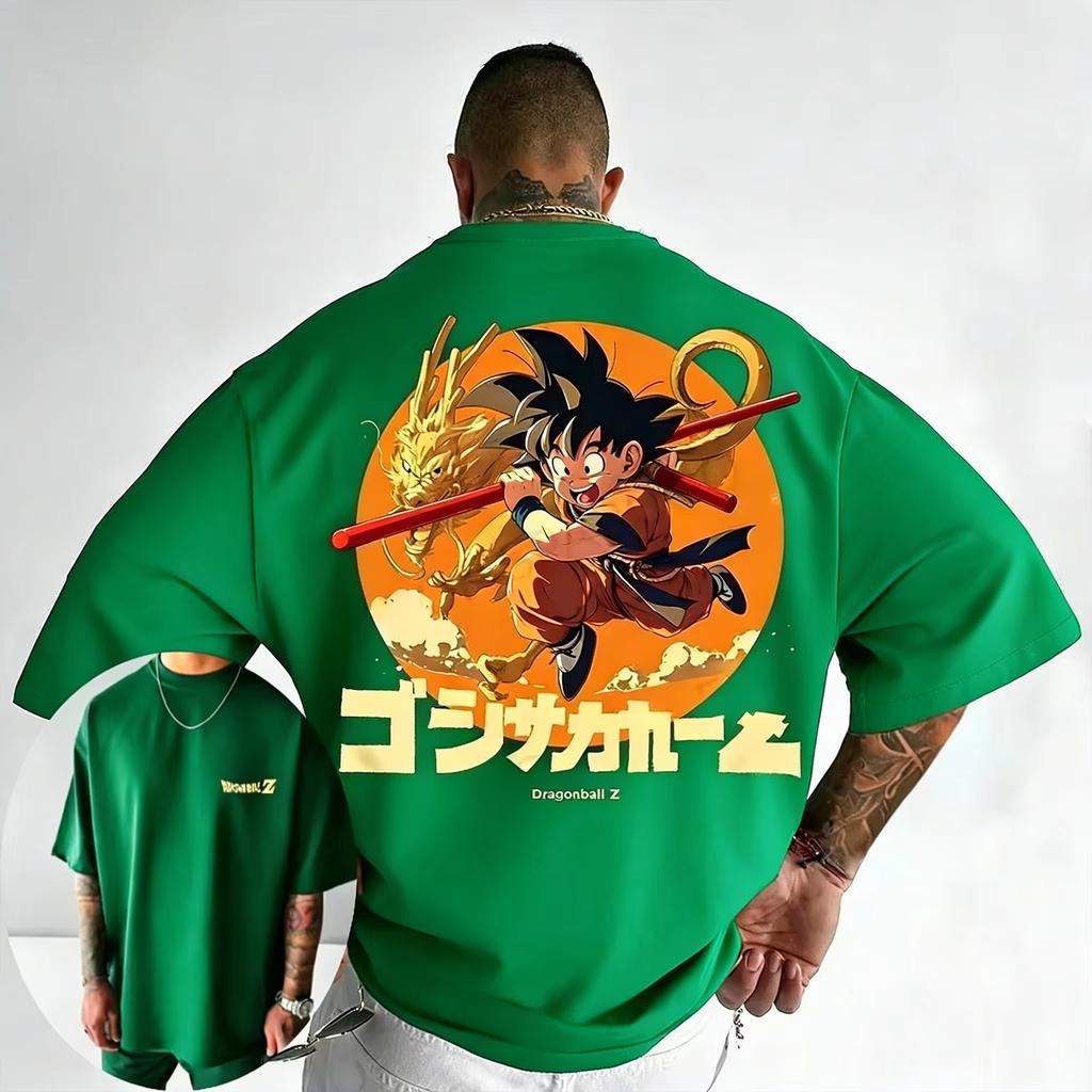 Dragon Ball Trendy Hot Items Anime Goku Printed Tshirt 2026 Summer New Style Mens and Womens Loose Casual Street Fashion Top