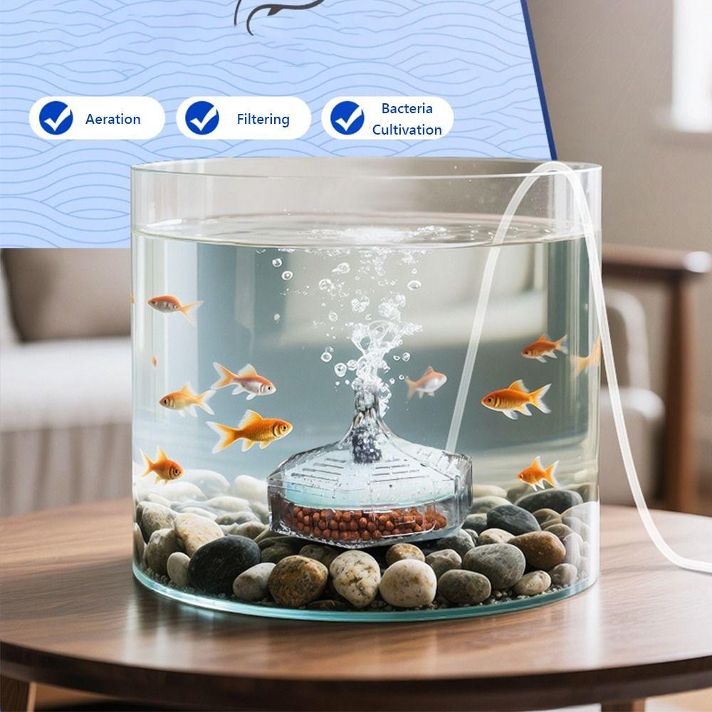 Transparent Aquarium Fish Tank Filter Portable Aquarium Accessories  for Small Aquariums