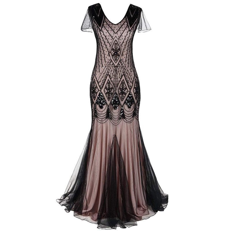 1920. gadu Getsbija sequin lielizmēra vintage