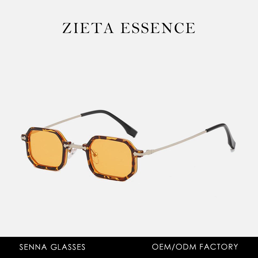 Small Square Metal Sunglasses Anti-Blue Outdoor Sunshade Glasses Square Retro Sunglasses