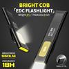 Magnetic Work Light 5 Light Modes 37g Ultra Lightweight EDC Portable Clip On Flashlight for Outdoor Repair with Silicone Switch