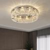 Luxury LED Crystal Ceiling Light: Round & Rectangular Dimmable Pendant for Living Room, Dining Room, Bedroom, Hall.