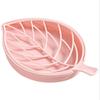 1PCS Concise Design Green Leaf Shape Soap Dish Tray Creative Plant Plastic Soap Saver Holder Household Bathroom Washing Supplies