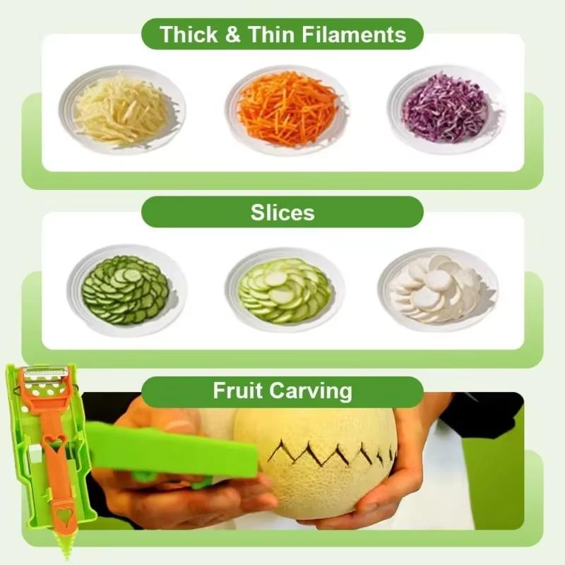 Multifunctional Peeler Kit Vegetable & Fruit Peeling Machine Potatoes Strips Onion Chopper Slicer Tools Home Kitchen Accessories