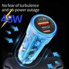 48W Car Charger Dual USB QC3.0 Fast Charging for IPhone Samsung Xiaomi PD Charging Adapter with Digital Display Car Accessories