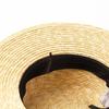 Spring and summer new belt decoration children's straw flat top straw hat outdoor travel vacation sunshade sunscreen straw hat