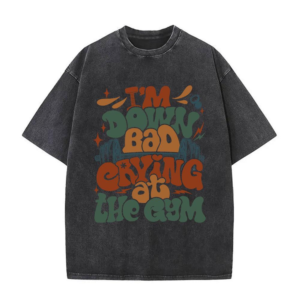 Lifting ist meine Therapie Fitnessstudio Fitness Pumpenabdeckung T-Shirt Herren Damen Mode Vintgae Gewaschenes T-Shirt Männlich Kunst Ästhetisch Kurzarm