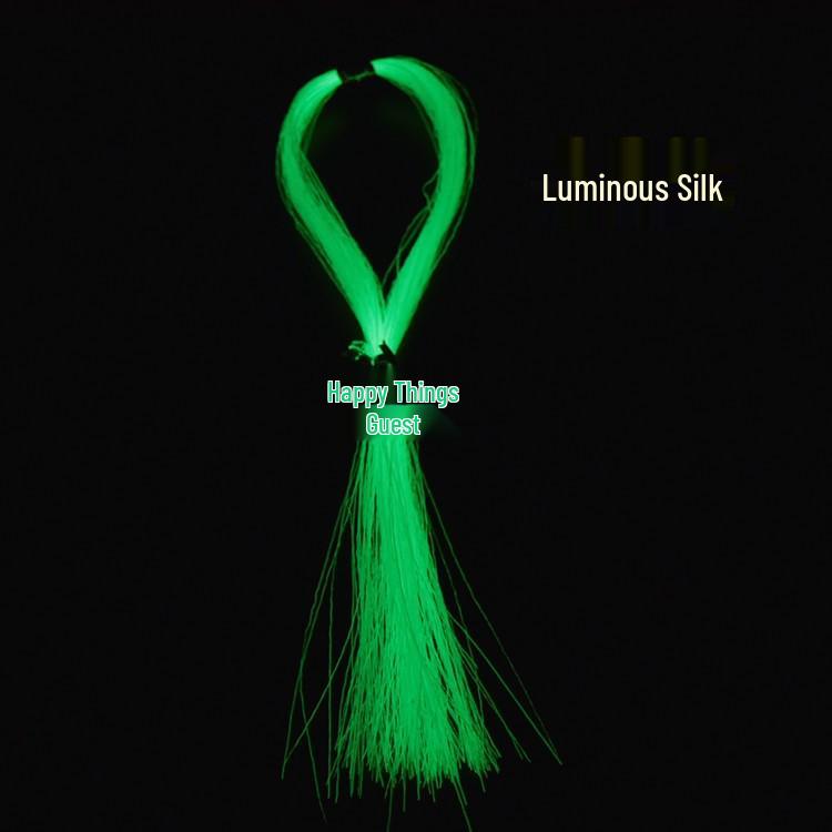 Xi Diaoke Laser Glow Feather DIY Fly Fishing Hooks with Flashy Thread