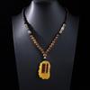 Ethnic Retro Vajra Bodhi Pendant Necklace with Wooden Beads