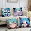 Anime virtual Idol H-Hatsune Girl M-Miku cushion cover Living Room Headboard Office Bedroom Cushion Sofa Nap Time Pillow Case